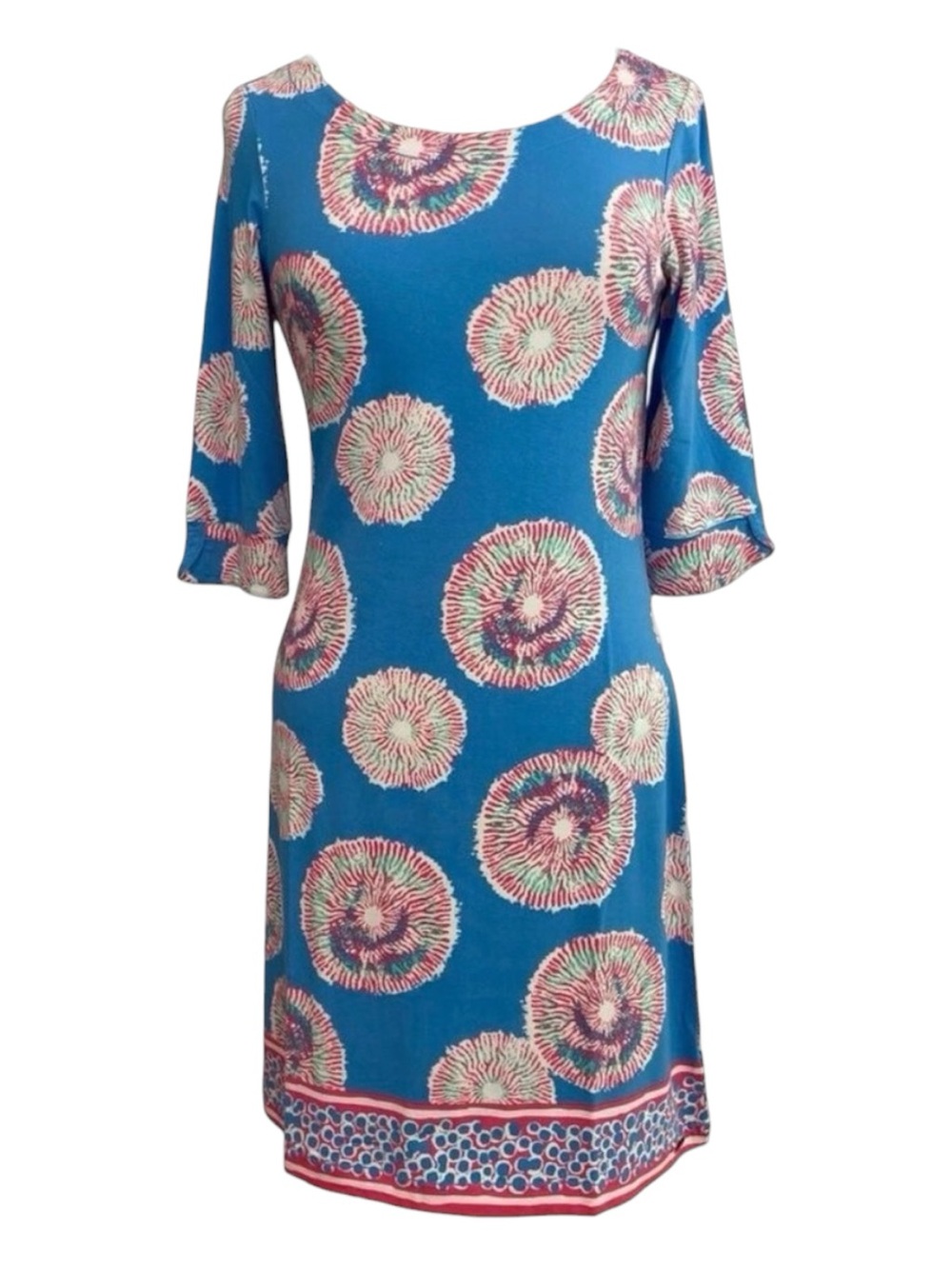 Harley NWT Lucy dress sunburst blue pink white coastal jersey V neck size small